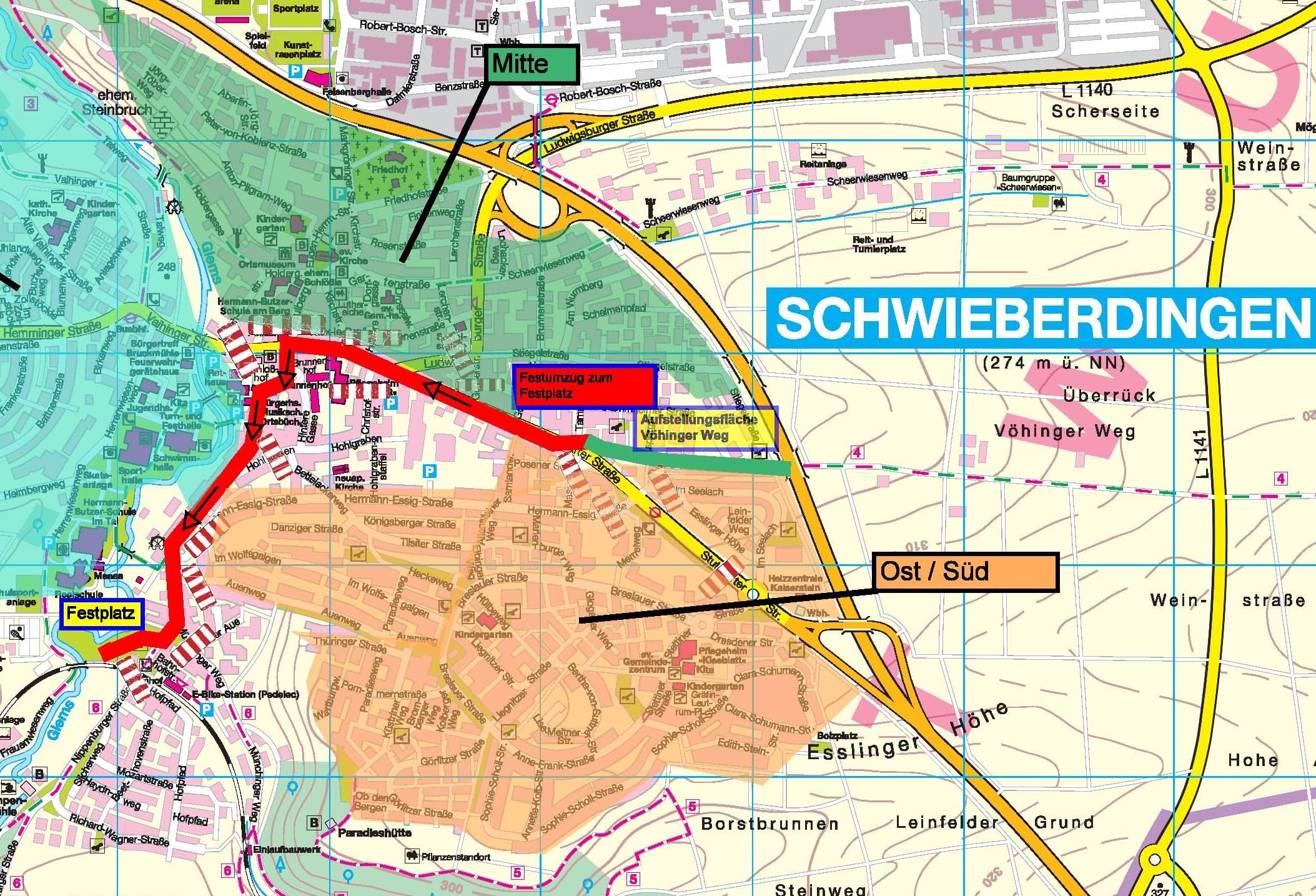 Festumzug - Straßensperrungen & Umleitungen